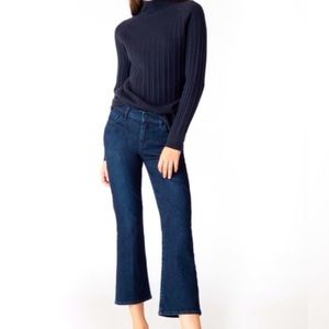 J BRAND SELENA MID-RISE ECO Dark WASH CROPPED BOOT CUT SIZE 28